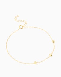 Lovisa - Gold Plated Sterling Silver Station Chain Bracelet