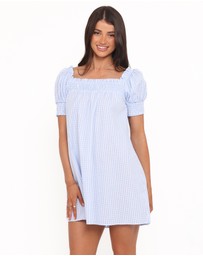 Petal & Pup - Kennedy Smock Mini Dress - Blue Gingham