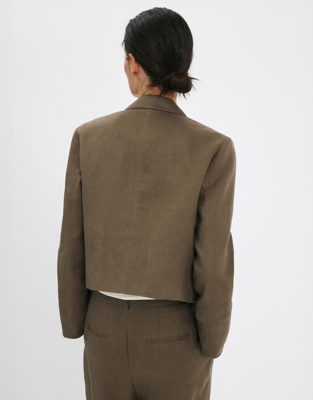 M.N.G - Double-Breasted Linen Jacket