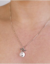 Von Treskow - Box Chain Necklace with Oval Rose Quartz