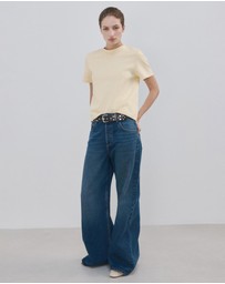 M.N.G - Short-Sleeved Cotton T-Shirt