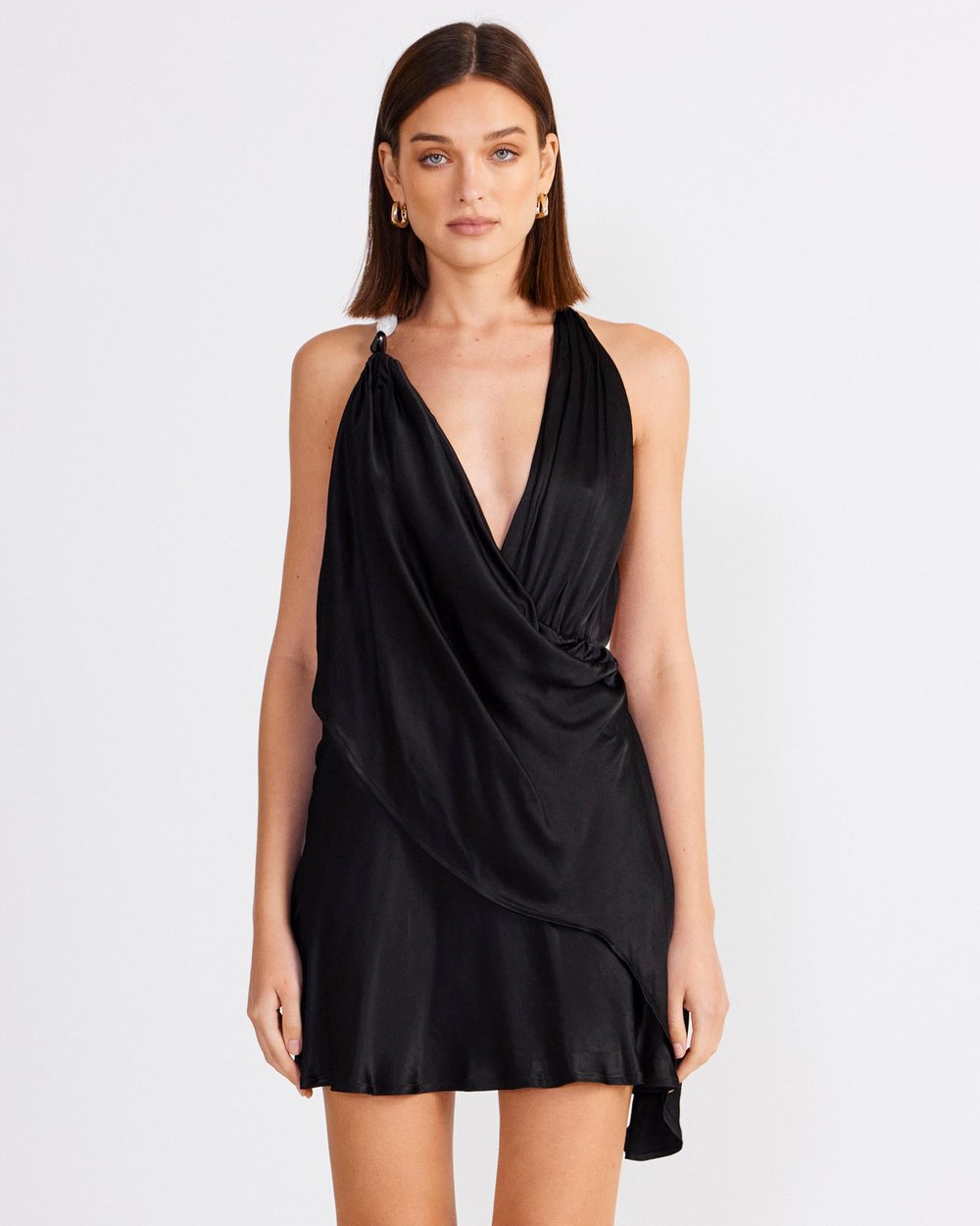 amber diamante trim underbust mini dress - black SNDYS THE LABEL REYNA MINI DRESS