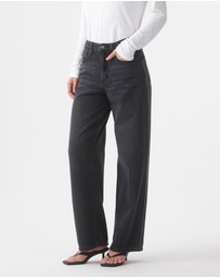 Outland Denim - Olive Mid Slouchy Wide Jean