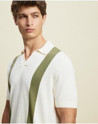AERE - Arlo Organic Cotton Stripe Knit Polo