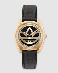 adidas Originals - Edition One - Gold Case & Black Leather Band