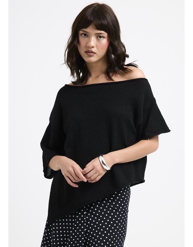 Subtitled - Asymmetric Knit Top