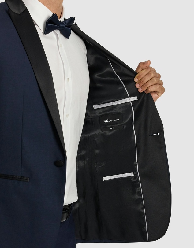 yd. - Seville Slim Fit Tuxedo Wool Blend Suit Jacket