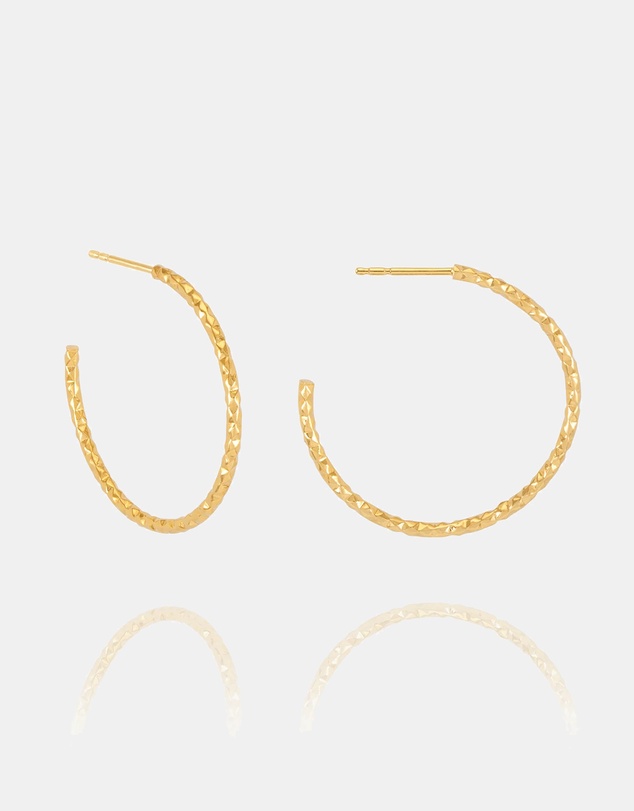 Rachel Jackson - Shimmering Sun Oversized Hoop Earrings Gold