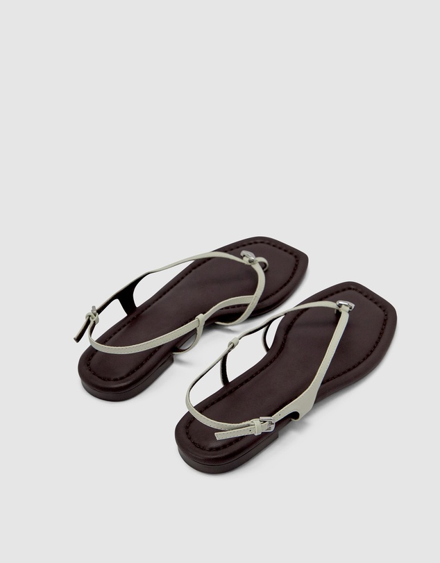 Brie Leon - Halle Flat Sandal - Leather