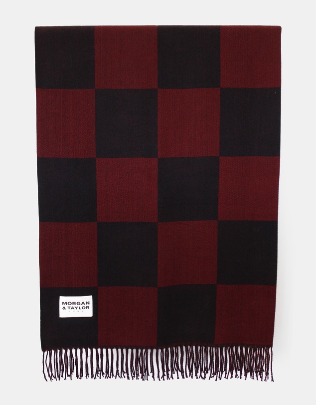 Morgan & Taylor - Checkmate Soft Touch Throw Blanket in Black