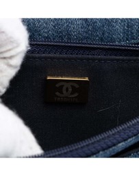 Pre-Loved by Azura Reborn - Pre-Loved Denim 19 Flap Wallet On Chain