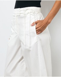AERE - Olyssa Tie Waist Cotton Pants