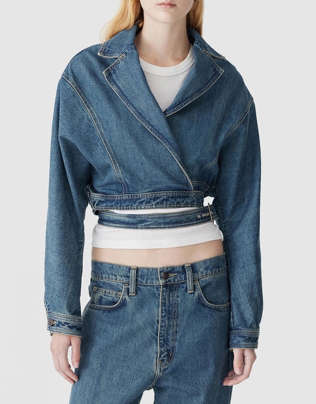 Bassike - Denim Wrap Jacket