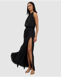 With Harper Lu - Draped Backless Gown
