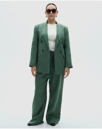 M.N.G - Musgo Straight Linen-Blend Trousers