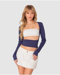 EDIKTED - Two Piece Cut Out Bandeau Top