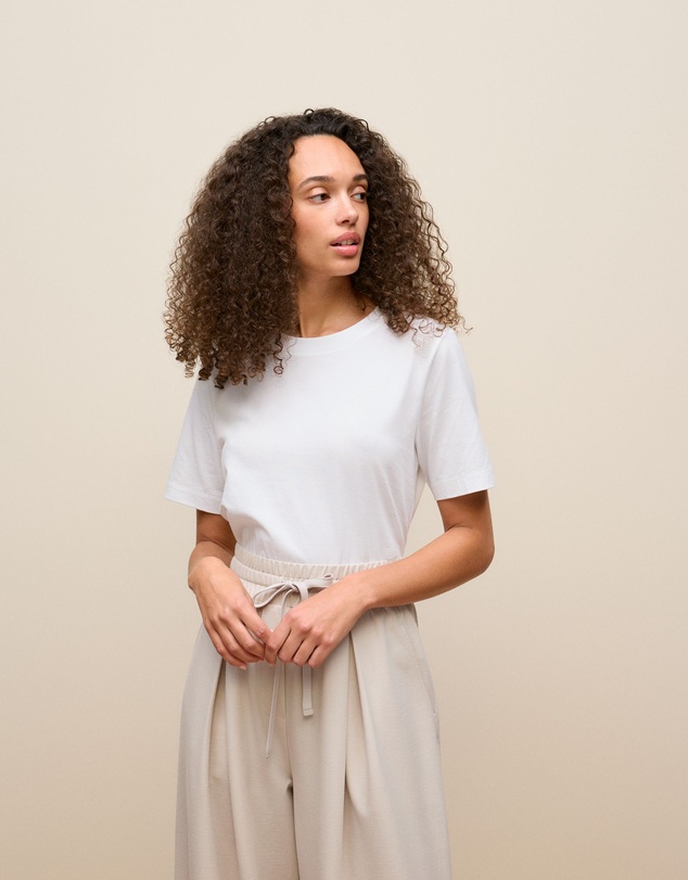 Trenery - Cotton Crew T-shirt in White