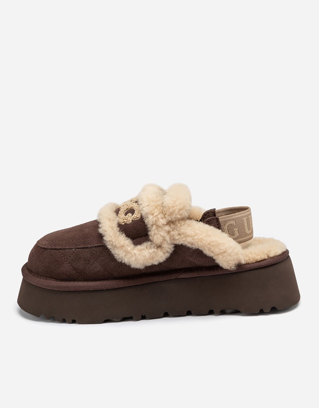 Ozwear Connection Uggs - Ugg Violet Matelassé Shearling Platform Slipper (Detachable Feature)