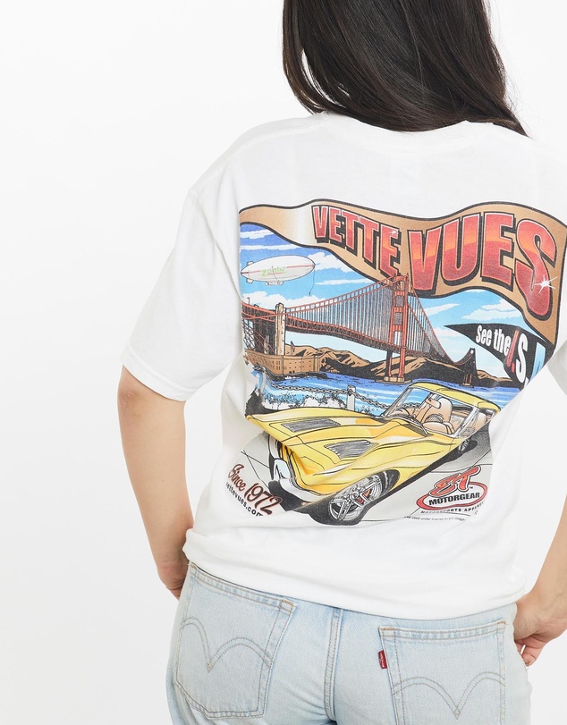 Vintage by The Real Deal - Pre Loved - Vintage Vette Vues Magazine Racing Tee