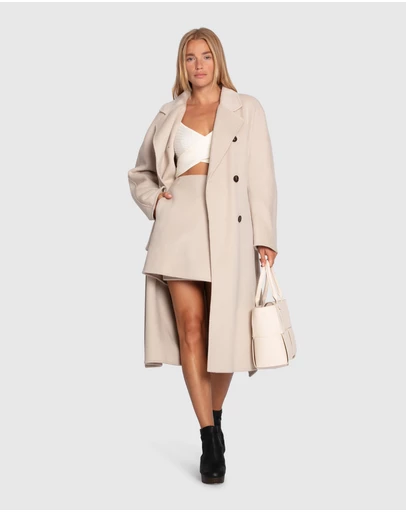 Belle & Bloom - Real Love Double Breasted Maxi Coat