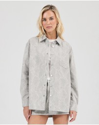 Rolla's - Drift Oversized Denim Shirt Python