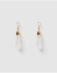 Miz Casa and Co - Spade Crystal Drop Earrings