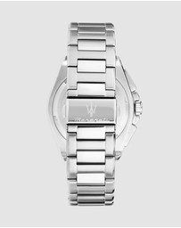 Maserati - Maserati Velocita 43mm Chrono Silver Dial Stainless Steel Strap Watch