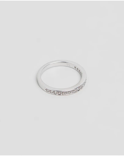 Swarovski - Matrix ring, White, Rhodium plated