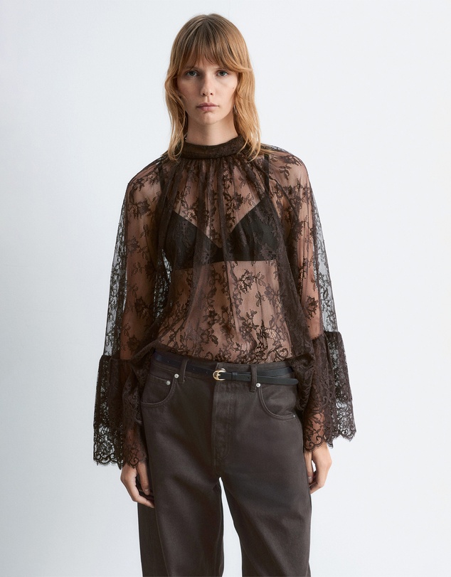 & Other Stories - Flounced Lace Blouse