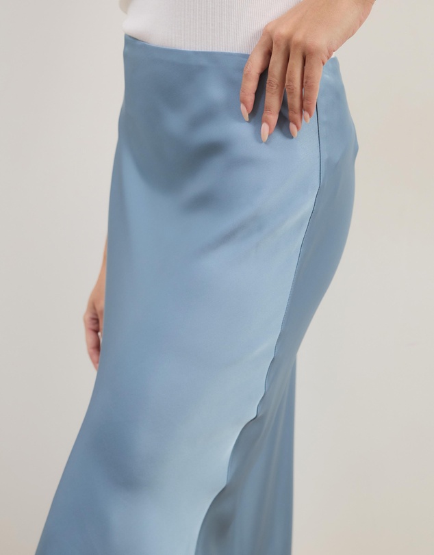 Atmos&Here - Paris Lace Satin Midi Skirt