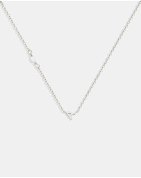 SAINT VALENTINE - Pearl Letter Necklace - Silver