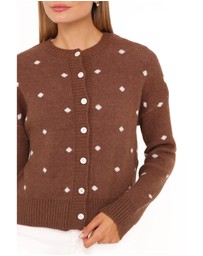 Petal & Pup - Karia Polka Dot Cardigan - Brown