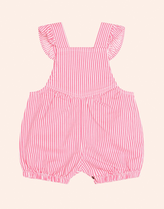 Huxbaby - Strawberry Embroidered Stripe Playsuit - Babies