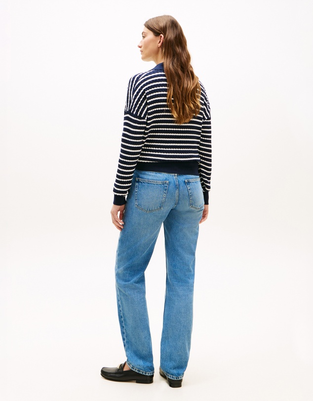 Tommy Hilfiger - Cable Knit Relaxed Polo Jumper