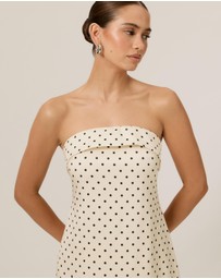 Tussah - Polka Dot Sleeveless Bias Maxi Dress