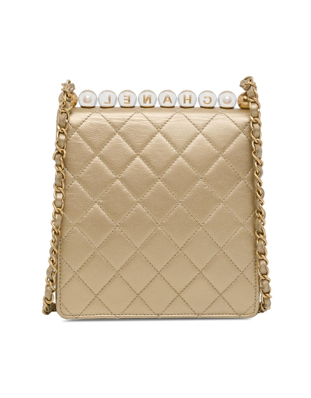 Pre-Loved by Azura Reborn - Pre-Loved Small Lambskin Chic Pearls Flap