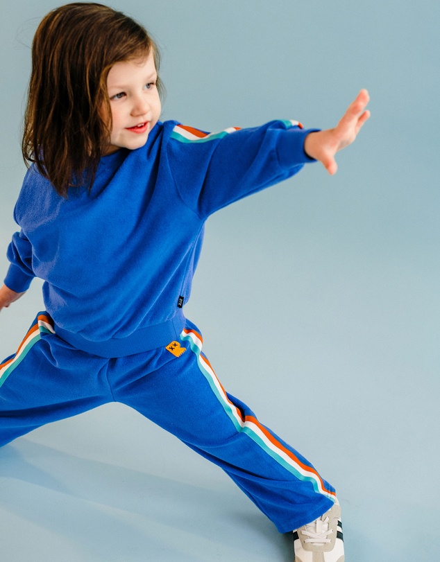 Rock Your Kid - Cosmic Powers Terry Track Pants in Navy