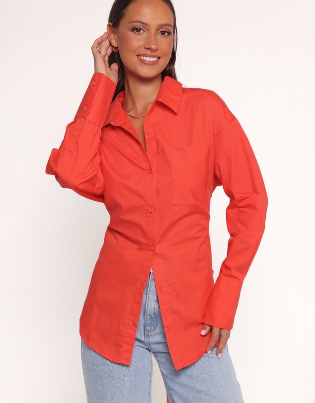 Petal & Pup - Yacra Tie Shirt - Red