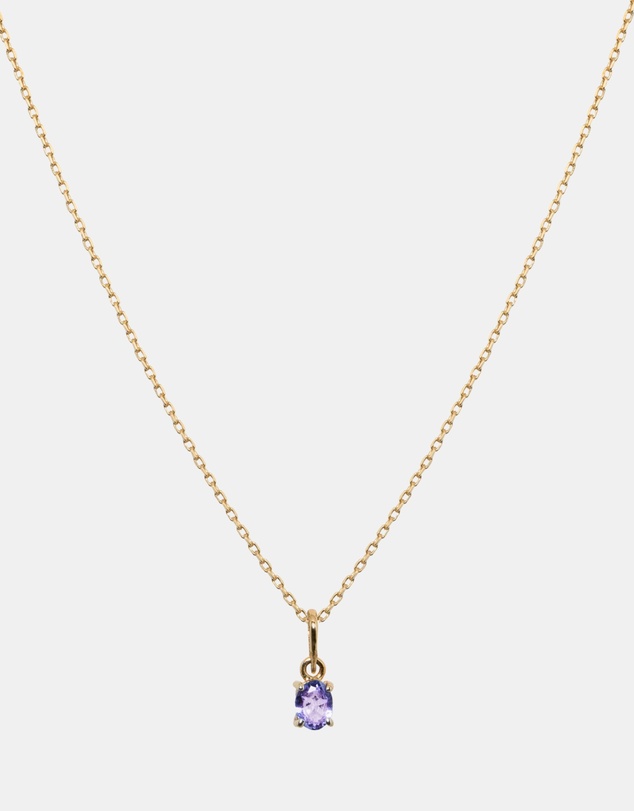 Luna Rae - Solid Gold - Tazanite Necklace