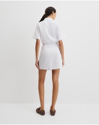 Country Road - Organically Grown Linen Mini Linen Shirt Dress