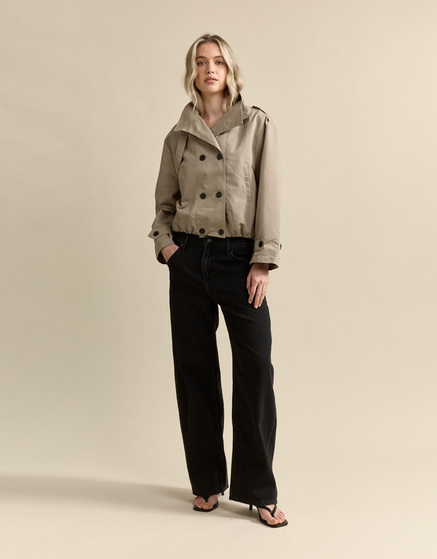 MVN - Cropped Funnel Trench Coat