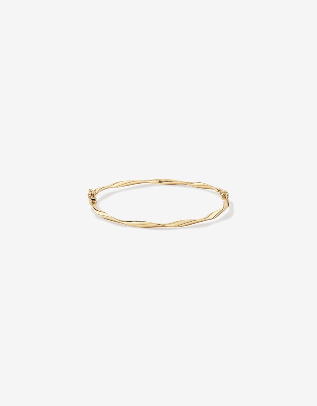 Michael Hill - 60mm Hollow Twist Bangle In 10kt Yellow Gold