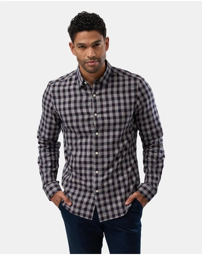 Brooksfield - Brushed Cotton/Tencel Shirt