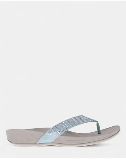 Mia Vita - Allora Toe Post Sandal - Jade Rhinestone