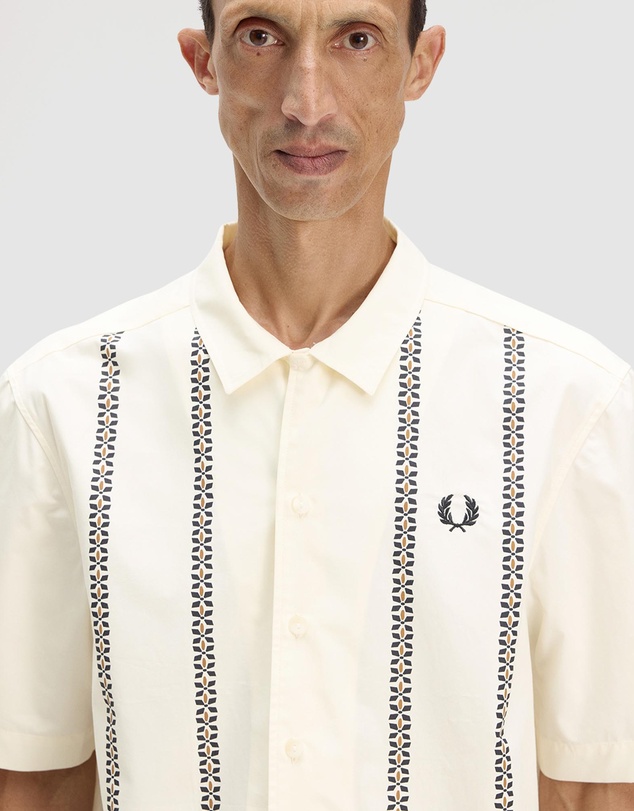 Fred Perry - Placement Print Revere Collar Shirt