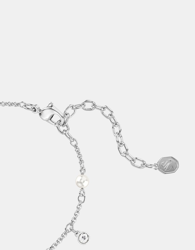 Swarovski - Imber Bracelet, Crystal Pearl, Round Cut, White, Rhodium Plated