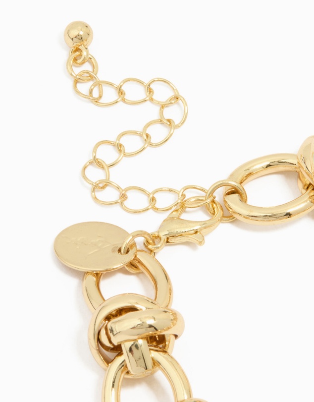 Lovisa - Gold Plated Round Knot Link Bracelet