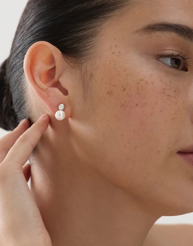 Najo - Mirage Silver Pearl Earring
