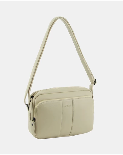 Milleni - Milleni Leather Genuine Ladies Multi-Zip Cross-Body Bag