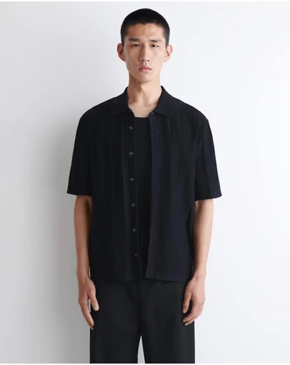 COS - Striped Knitted Linen Shirt